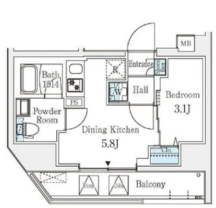 東京都文京区湯島3【マンション】の間取り