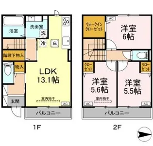 東京都昭島市中神町2【一戸建】の間取り