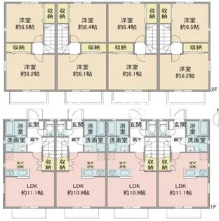ハーブス ローズマリー【1階】の間取り