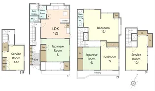 東京都大田区南雪谷4【一戸建】の間取り
