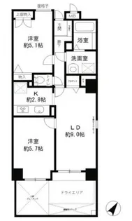 レジディア六本木檜町公園【1階】の間取り