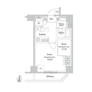 東京都墨田区両国1【マンション】の間取り