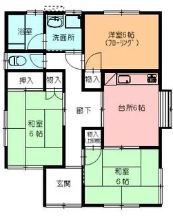 宮城県仙台市若林区大和町1【一戸建】の間取り