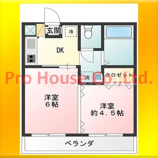 ダイヤモンドパレス【1階】の間取り