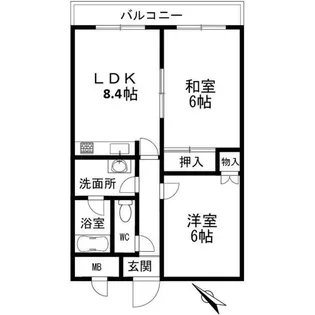 ソレイル梶ヶ谷【4階】の間取り