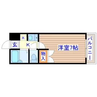 ベルシティ中倉【5階】の間取り