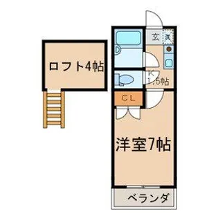 ディアパティオB【2階】の間取り