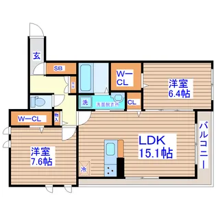 ヴェルデ向山【2階】の間取り