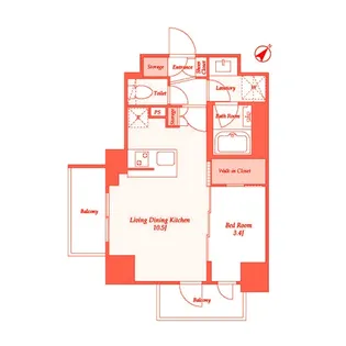 グランカーサ横濱石川町【5階】の間取り