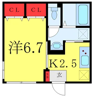 ヴィルヌーヴ イースト【1階】の間取り
