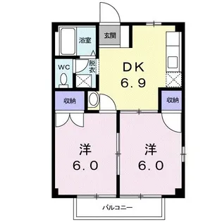 エレガンスコート高橋【2階】の間取り