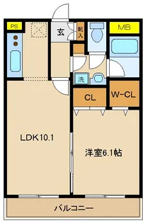 エクシードきよしが丘【3階】の間取り
