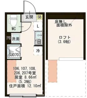 Azur 井荻【1階】の間取り