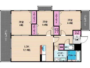 ルナコート博多南【3階】の間取り