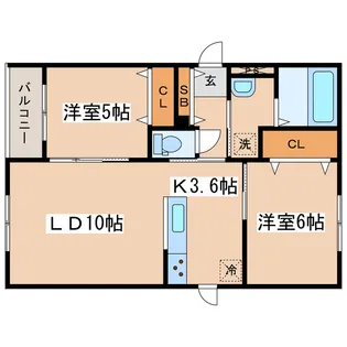 レイモンド【2階】の間取り