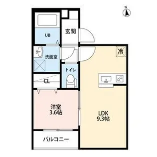 愛知県名古屋市天白区中坪町【アパート】の間取り