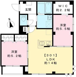 リビエール水神【3階】の間取り