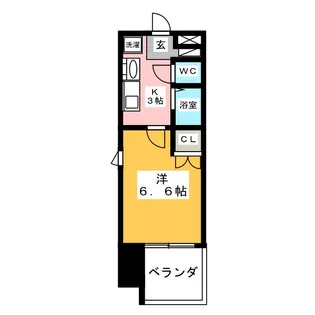 パルティール御器所【4階】の間取り