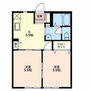 コーポ浜名湖【1階】の間取り