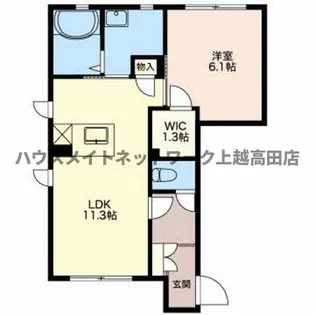 シャーメゾン・エヴィデンス【1階】の間取り