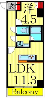 GENOVIA本所吾妻橋skygarden【4階】の間取り