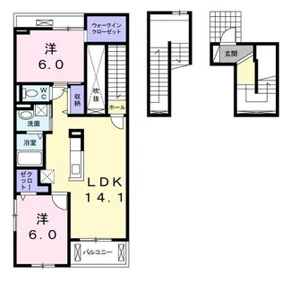 カーサ 光【3階】の間取り