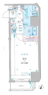 GENOVIA渋谷笹塚skygarden【1階】の間取り