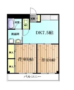 コーポネモト長浦【2階】の間取り