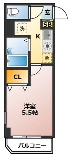 サンゼル田柄I【3階】の間取り