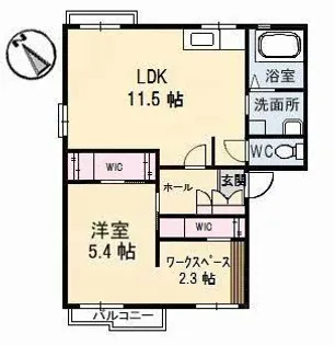 リベラ東【1階】の間取り