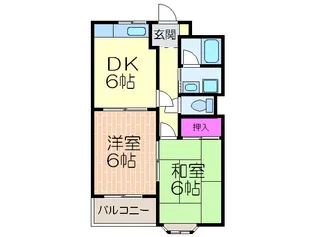 ドミールナカオカ【4階】の間取り