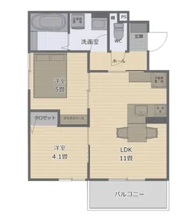 ビタミンテラス明石大久保【1階】の間取り