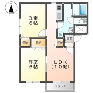 ヒーローマンション桑折【1階】の間取り