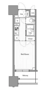 スペーシア梅屋敷【10階】の間取り