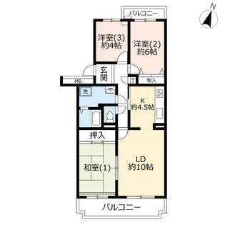 URプラザ新小金井【3階】の間取り