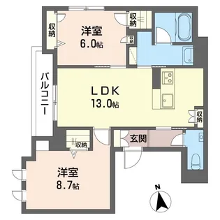メナージュ四谷【2階】の間取り