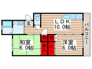 小松コーポI【4階】の間取り