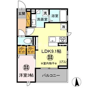 サンプラム【3階】の間取り