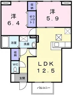 ディオーネ・ジエータ・ウエスト【1階】の間取り