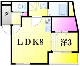 ルピナス北松戸【1階】の間取り