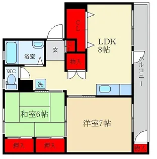 日東マンションD棟【3階】の間取り