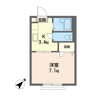 カーリンハウス【1階】の間取り