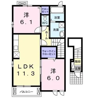 パルフォレストS【2階】の間取り