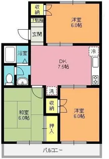 サンライズ若宮【3階】の間取り