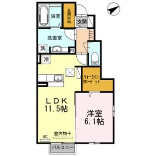 エターナル コート【1階】の間取り