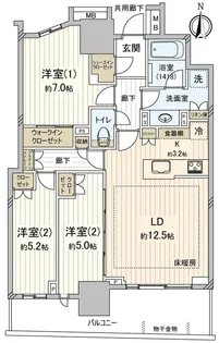 幕張ベイパーク ライズゲートタワー【24階】の間取り