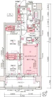 プレディア東中野【1階】の間取り