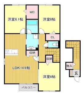 フェリーチェファミリア【2階】の間取り