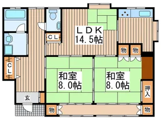 草加ビレッジK【1階】の間取り
