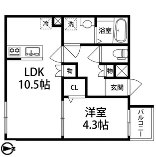 ALEGURIA鳳North(アレグリア鳳ノース)【1階】の間取り